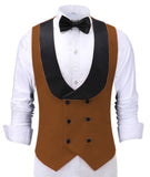 Men's Waistcoat Slim Fit Leisure Cotton Suit Male Gentleman Beckham Business Vest Male Black For Wedding Groomsmen (custom size)