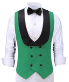 Men's Waistcoat Slim Fit Leisure Cotton Suit Male Gentleman Beckham Business Vest Male Black For Wedding Groomsmen (custom size)