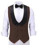 Men's Waistcoat Slim Fit Leisure Cotton Suit Male Gentleman Beckham Business Vest Male Black For Wedding Groomsmen (custom size)