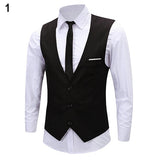 Hot New Arrival Men's Classic Formal Business Slim Fit Chain Dress Vest Suit Tuxedo Waistcoat 08WG