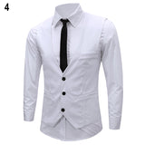 Hot New Arrival Men's Classic Formal Business Slim Fit Chain Dress Vest Suit Tuxedo Waistcoat 08WG