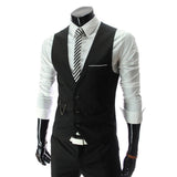 2020 Men's Vest Formal Dress Suit Vests Slim Fit Men Suit Vest Male Wedding Party Waistcoat Homme Sleeveless Business Jacket