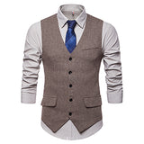 New fashion men's Business Casual suit vest Single Breasted Vintage