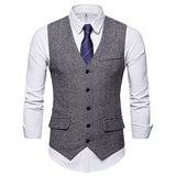 New fashion men's Business Casual suit vest Single Breasted Vintage
