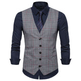 New Fashion Men's Slim Fit Casual Blazer Vests Formal Tops Suit Vest Waistcoat Coat M-2XL