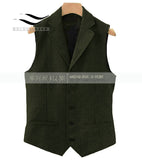 2019British style Men's Casual Tweed suit Vest Slim Fit Notch Lapel custom made Waistcoat For Wedding Groomsmen Leisure Business